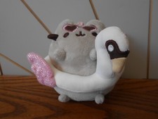 PUSHEEN - SWAN FLOATIE character cat soft toy GUND 6059114 bag buddy, keyring
