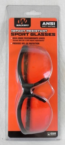 Walker's ""Schlagfeste Sportbrille"" gelbes Objektiv, ANSI Z87.1 Bewertung, neu Neu in Verpackung - Bild 2 von 10