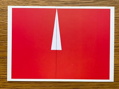 CARMEN HERRERA, rot mit weißem Dreieck - IKON Galerie 2009 Ausstellungskarte