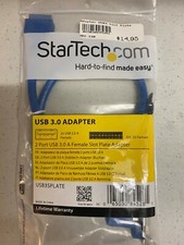 StarTech 2 port USB 3.0 A Female Slot Plate Adapter