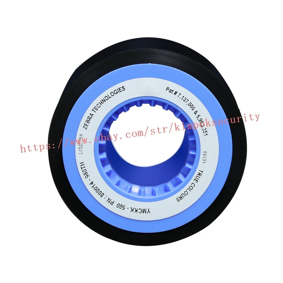 Zebra 800014-980 YMCKK 500Prints Color Ribbon for P620 P630i P640i Card Printers - Image 3 of 4