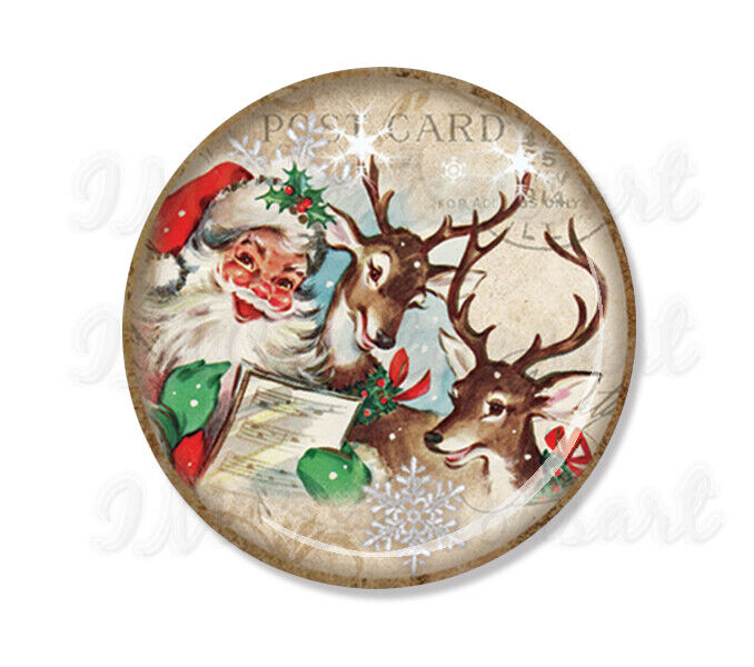 National products Vintage Santa Christmas Caroling Design Pocket Mirror famous - Magnet