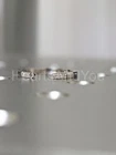 0.1ct Round Cut Moissanite Open Cuff Women Wedding Band 14k White Gold Plated