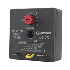 Delay On Break Timer Adjustable Delay from 18 to 240 VAC/VDC 0.1 to 10 minutes