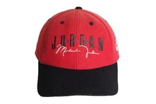 Vintage NIKE AIR JORDAN Cap 90s style red big logo wool hat