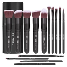 BS-MALL Makeup Brush Set 14 Pcs Premium Synthetic Foundation Powder Concealers