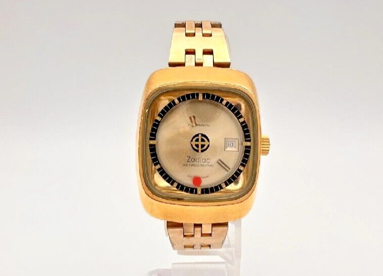 Zodiac 34 Automatic Astrographic Date Just Wrist Watch