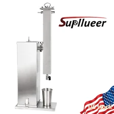 Supllueer 10L Stainless Steel Hot Smoker Cold Smoke Generator Smoker Pellet BBQ