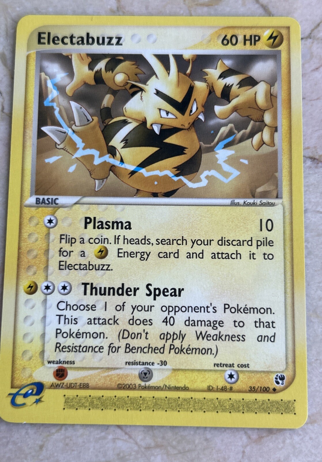 Electabuzz 35/100 Sandstorm E-Reader Vintage Pokemon TCG NEAR MINT / MINT