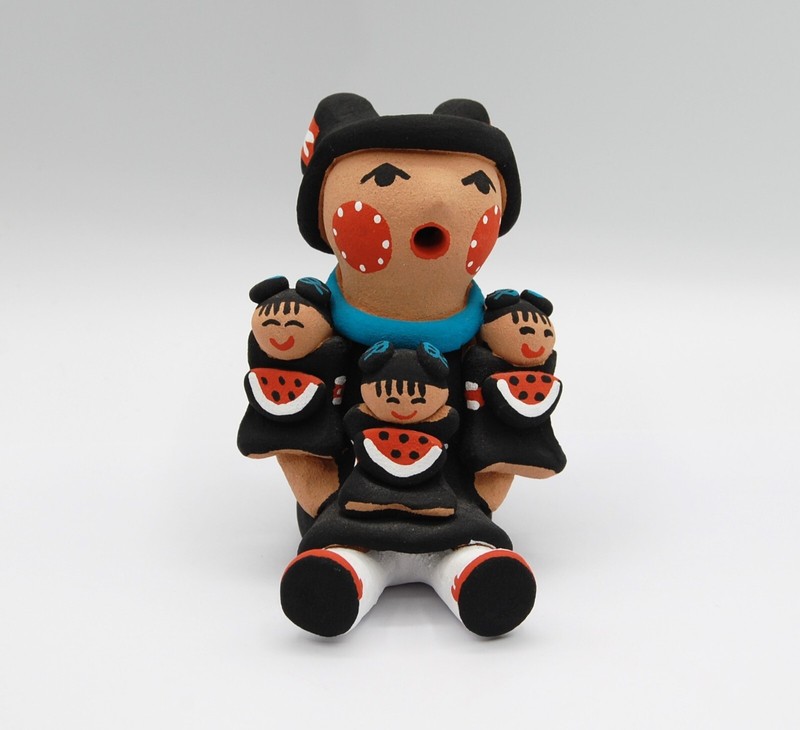Jemez Pueblo Storyteller Doll 3 Girls Watermelon Tim Tosa