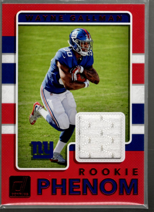 A1470- 2017 Donruss Rookie Phenom Jerseys Red #39 Wayne Gallman Jersey - NM-MT