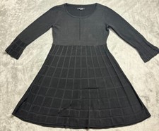 Ellen Tracy Dress Women's Size PM Black Midi Flare Sleeve Pullover!