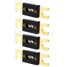 ANL Type Fuse 200 AMP Gold Plated High Quality Fuses 4 Pack Car Audio Blade 12V