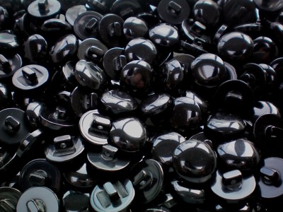 16mm 26L Black Polished Shank Craft Dress Jacket Coat Craft