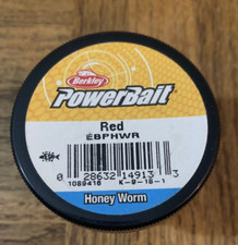 Berkley PowerBait Honey Worm Red-1pkg 55pcs--Brand New-SHIPS N 24 HOURS