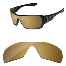 Lenslog Bronze Golden Mirror Polarized Replacement Lenses For-Oakley Offshoot