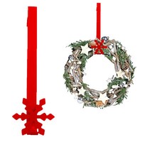 Weihnachts Metall Schneeflocken Kranz Halter 30Cm - Rot