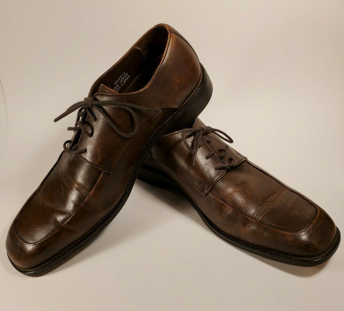 BANANA REPUBLIC Leather Moc Toe Oxford Dress Shoes Mens 10.5 M Brown