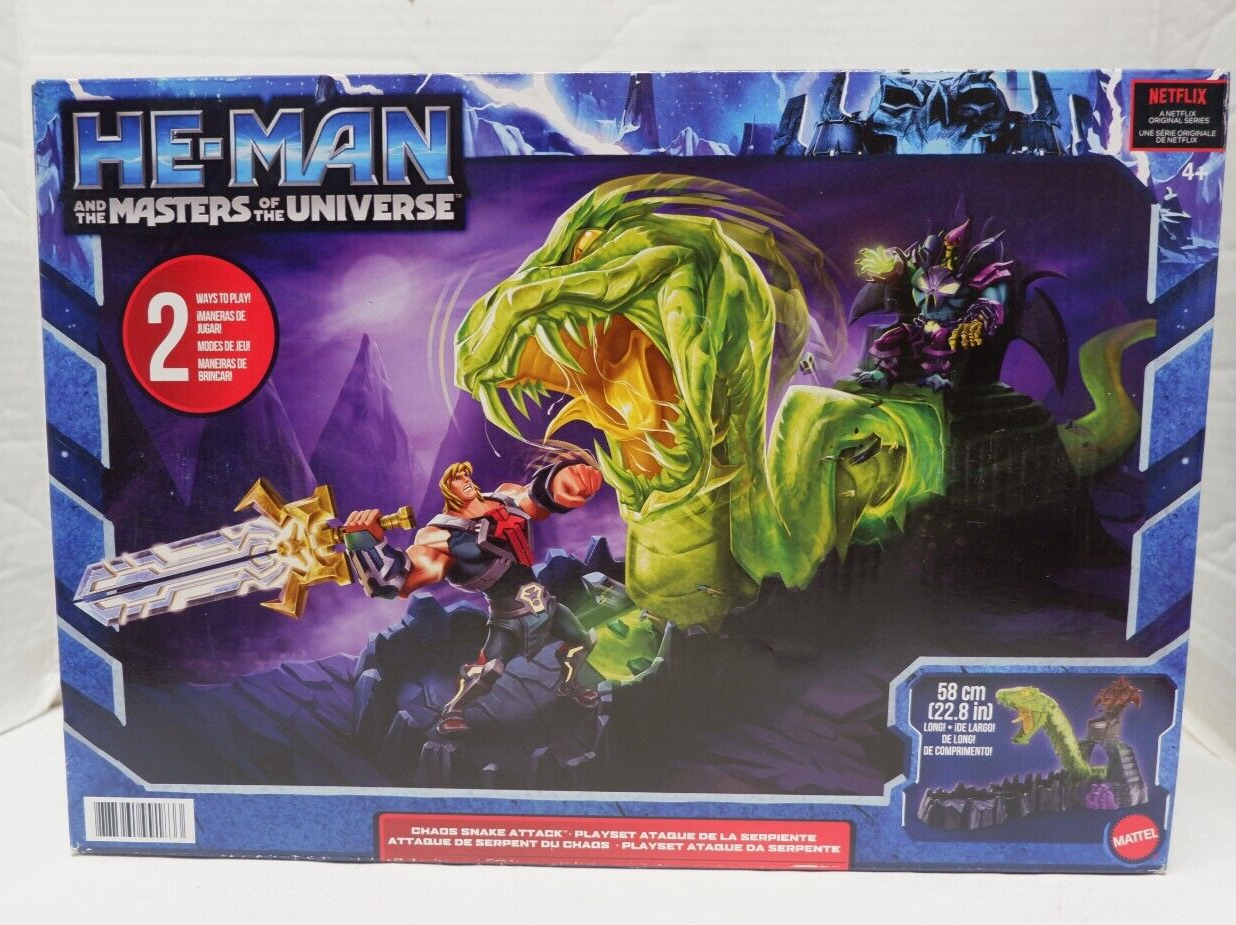 He-Man Masters of the Universe Chaos Snake Attack Playset NIB  
