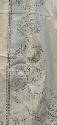 NWT Quacker Factory White Denim Jacket Sz 1X Silver Jewel Embellished Western - Picture 4 of 11