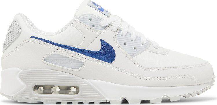 Size 10.5 - Nike Air Max 90 White Metallic Blue W for sale online