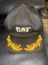 Vintage CAT Snapback Hat Patch Cap Tonkin Made in the USA Rough Shape