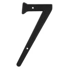 Prime-Line House Number ~ # 7 ~ Black Finish Die Cast ~ Size 4" ~ Pack of 2 