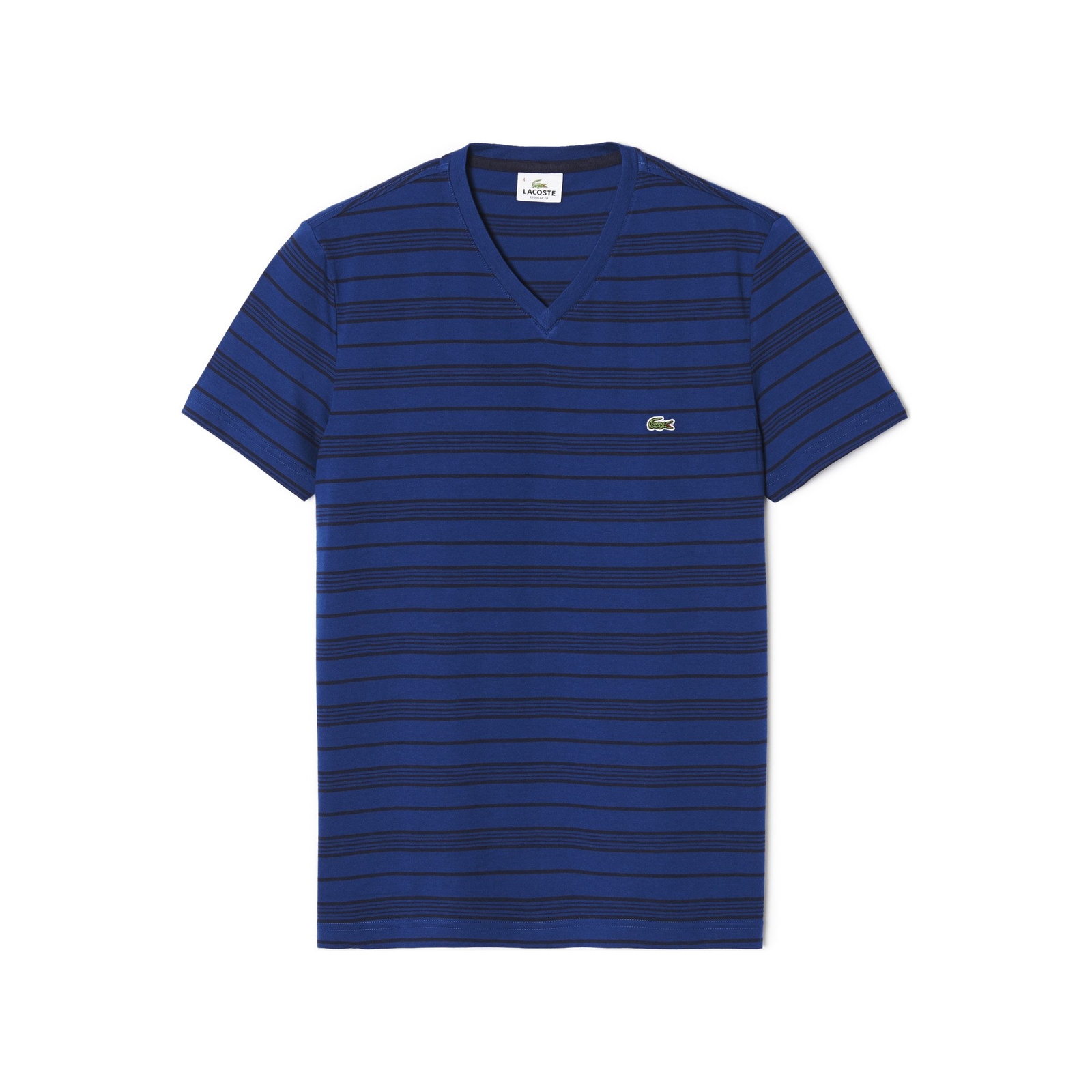 Lacoste Mens Short Sleeve V-Neck T-Shirt - Dark Blue