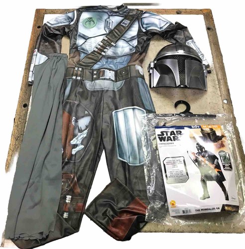 Rubies Star Wars The Mandalorian Costume Boy Medium 8-10 Padded Jumpsuit Mask