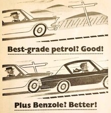 1957 Super National Oil Petrol Import Advertisement Autocar Benzole DWPP1