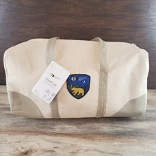 California Design Den ~ Duffel Tote Bag w Zipper & Handles 19" x 16" ~ Bear Logo