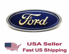 FORD BLUE EMBLEM 4 INCH OVAL LOGO Front Grille/Tailgate Badge 1999-16 3M Tape