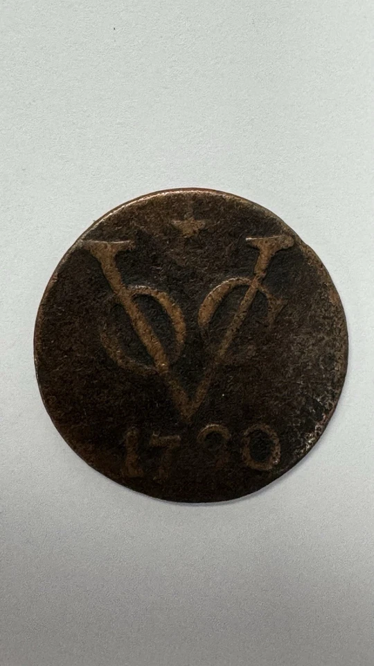 Moeda Duit Holandesa VOC 1790 Nova York Colonial Cobre - Lote de 15 - Imagem 4 de 4