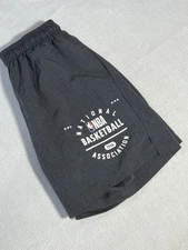 NBA Basketball Shorts Men's Small Grey Dri Fit Logo Practice Gym Lebron