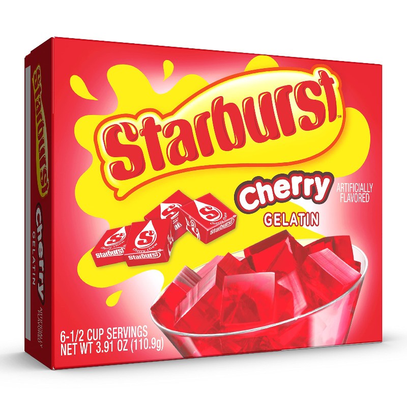 3x Starburst Cherry Gelatin Dessert Mix Jello Snack Sweet Treat New Lot 391oz 3490₽
