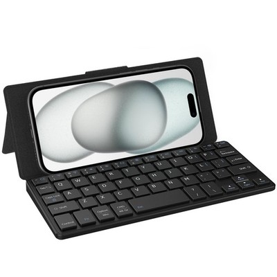 CACOE Wireless Keyboard with Stand, Mini for Cell Phone, black 
