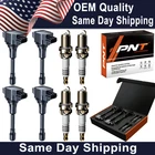 OEM 4X Ignition Coil & 4X Iridium Spark Plug for Nissan Altima Rogue Versa UF549