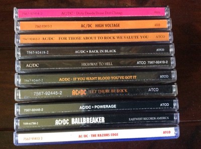 AC/DC [10 CD Alben] Highway to Hell Back in Black High Voltage Powerage Dirty