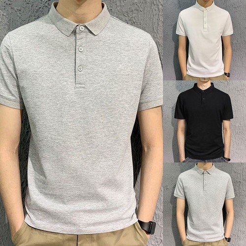 Einfache einfarbige kurzärmlige Freizeit-T-Shirts für Herren für den Alltag - Picture 5 of 24