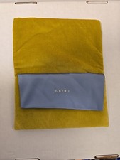 GUCCI Authentic Eyeglasses Sunglasses Yellowgreen Velvet SOFT CASE CLOTH Silky