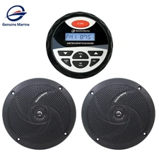 Genuine Marine Radio Bluetooth Audio Stereo Mp3 Player Boat 5.25 " Speakers 