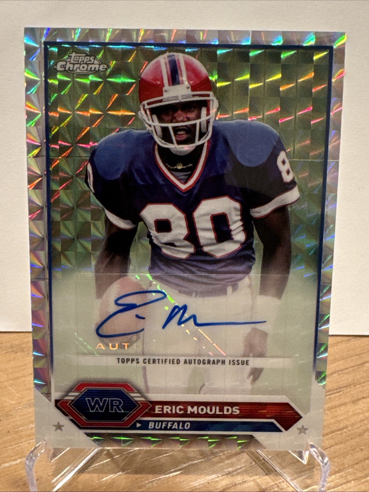 2023 Topps Composite Chrome Autographs Eric Moulds #TCA-EMO Geometric Refractor