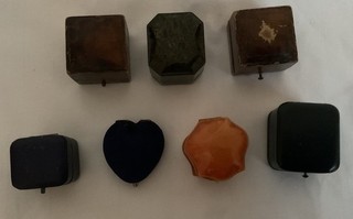 Antique Vintage Jewellery Boxes For Rings & 7 in Total.