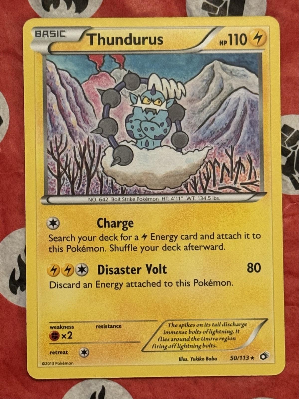 Thundurus 50/113 Legendary Treasures Holo Rare Pokemon Card TCG English NM