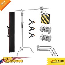 Portable 10.5FT Stainless Steel Photography C-Stand with 4.2FT Extension Arm