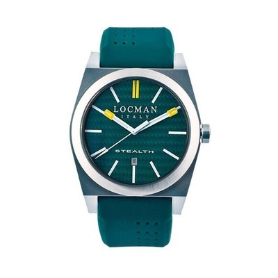 Locman Locman Italy Herrenuhr Stealth Quarz aus Titanium / Stahl grün Ref. 0201