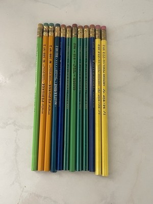 12 Vintage PEDIGREE Master Tone PENCIL CO Lead No 2 Pencils Made USA American