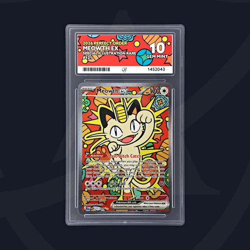 Meowth EX Special Illustration Rare 121/088 Pokemon Card Ace 10 PERFECT SUBS