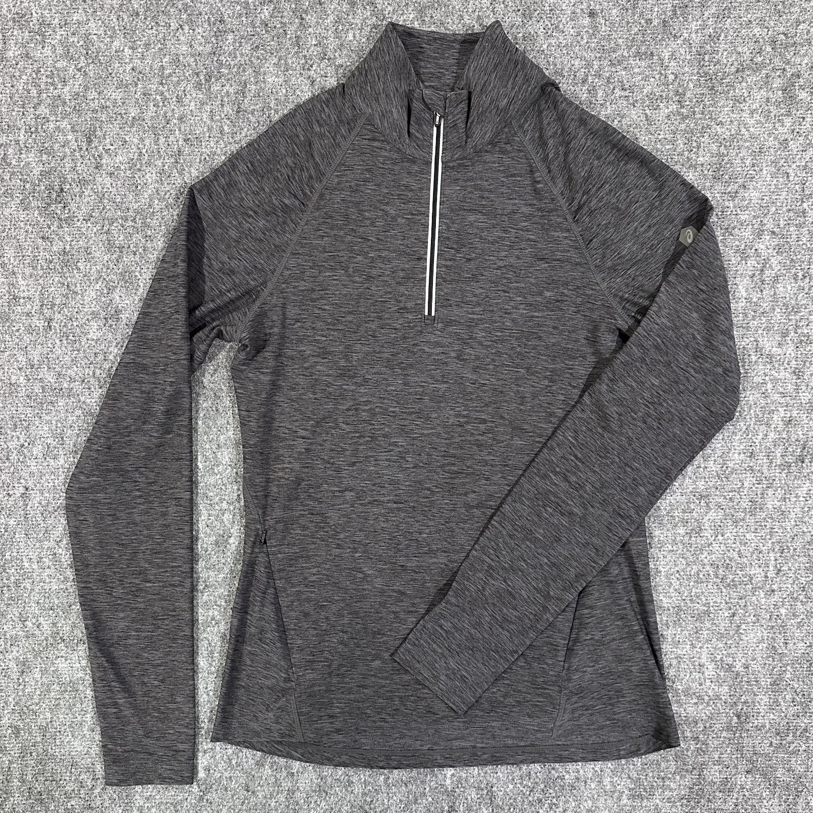 Asics Performance Running 1/4 Zip Pullover Heather Gray Women’s Size Medium