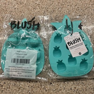 NWT Blush Pineapple Shaped Ice Cube Tray X2  Makes 18